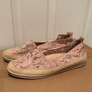 Naturalizer Pink Lace Espadrilles